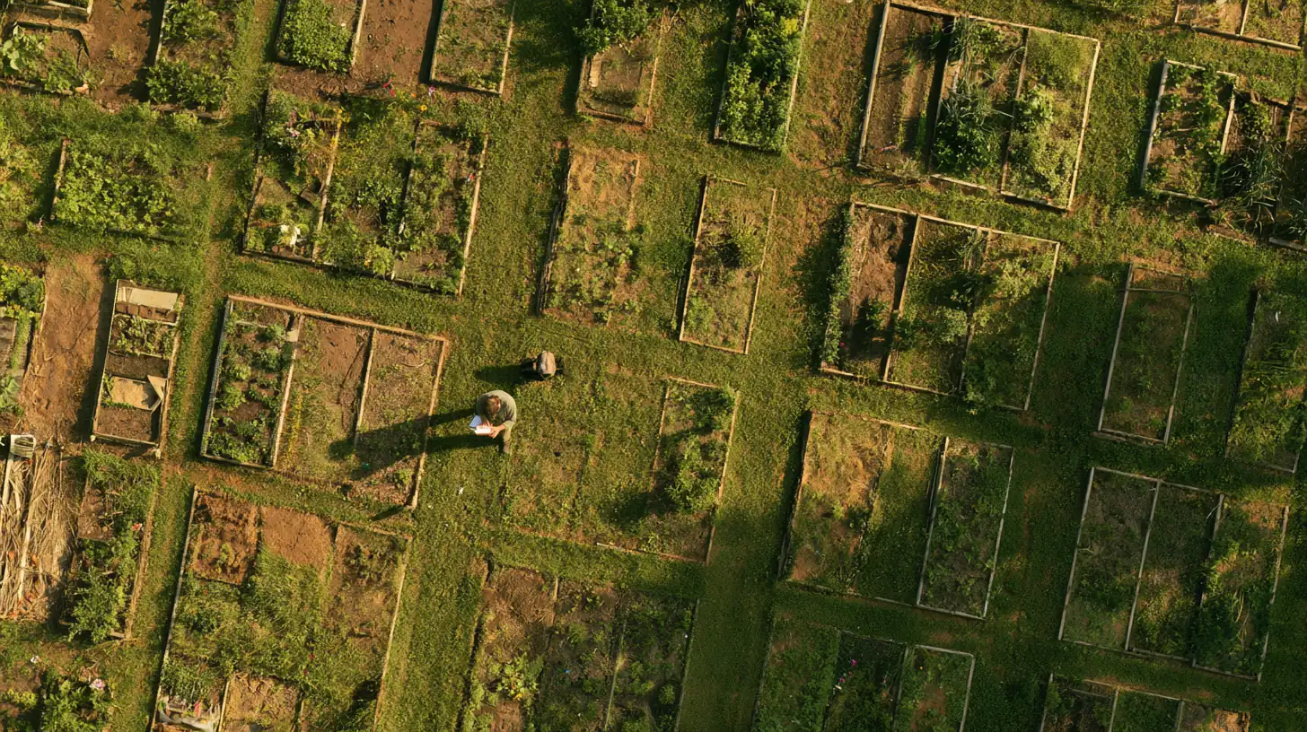 Surveyor with a level taking precise measurements at a homesite